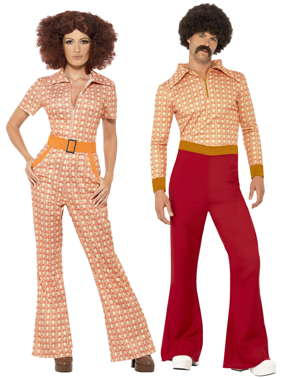 Mens Ladies 70s Costume Disco Hippy. fancy 70s outfit. 