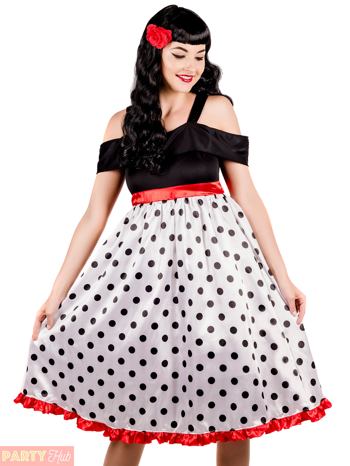 Señoras Rockabilly Disfraz 1950s Rock N Roll Fancy Dress para Mujer 50s  traje Polka | eBay