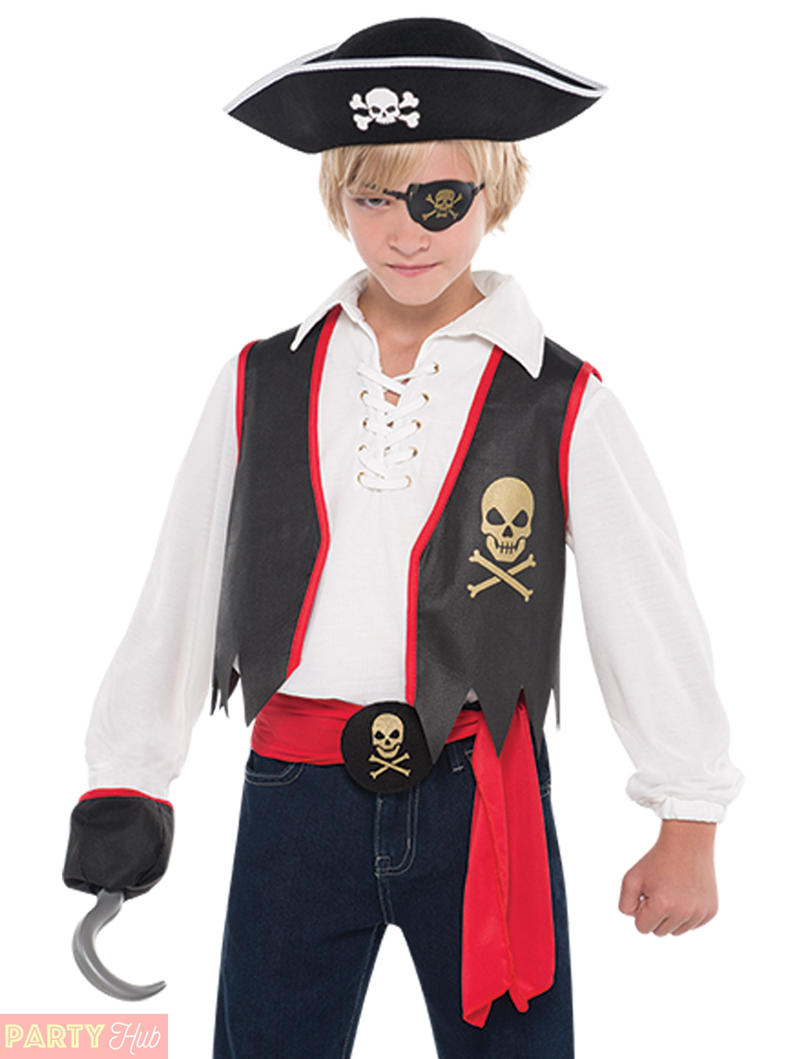 Adult Pirate Costume Ladies Deckhand Captain Hook Fancy Dress Book Week Party