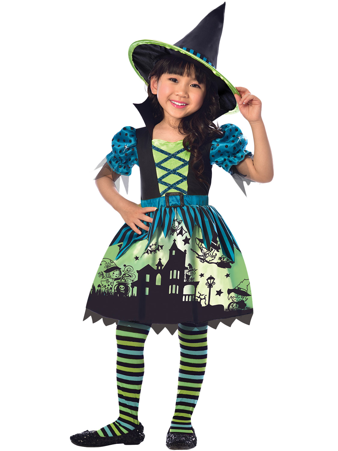 Girls Halloween Witch Costume Toddler Fancy Dress Outfit Childrens