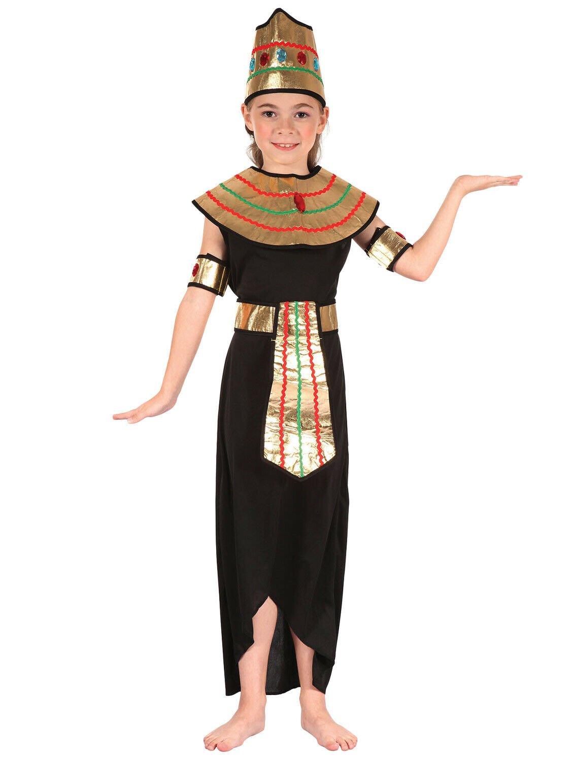 Kids Queen Of The Nile Cleopatra Girls Book Week Fancy Dress Childs Costume 