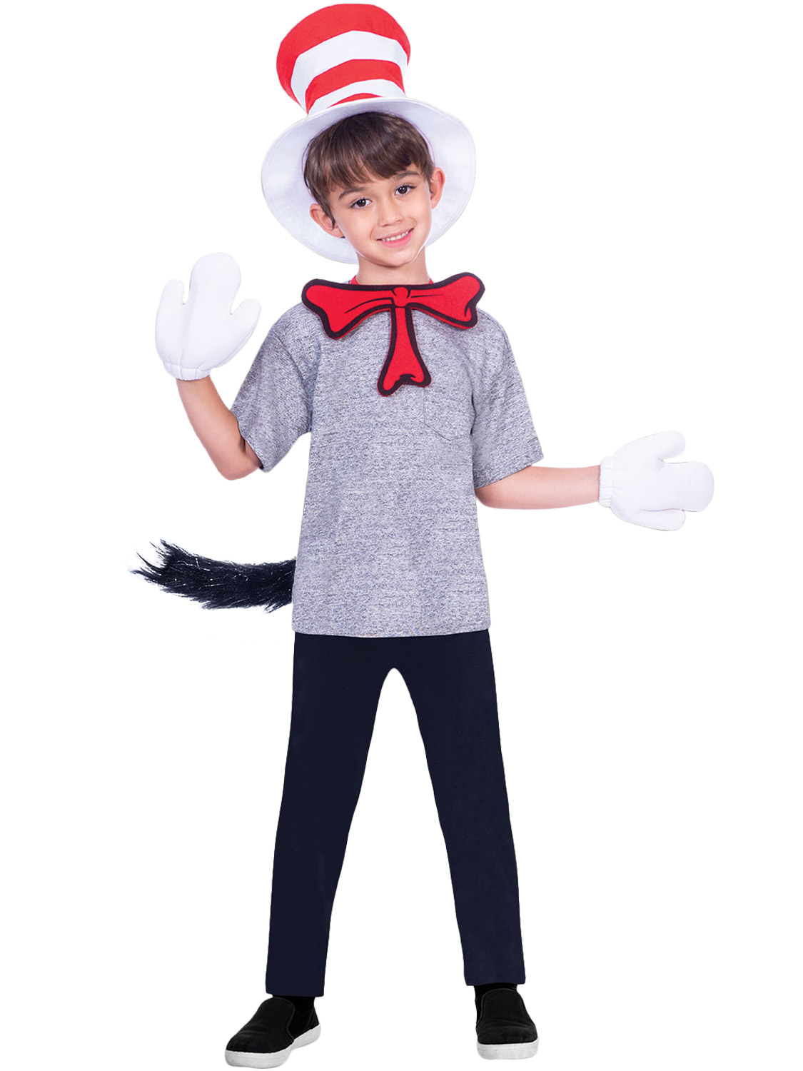Kids Cat in the Hat Thing 1 and 2 Costume Boys Girls Seuss Fancy Dress