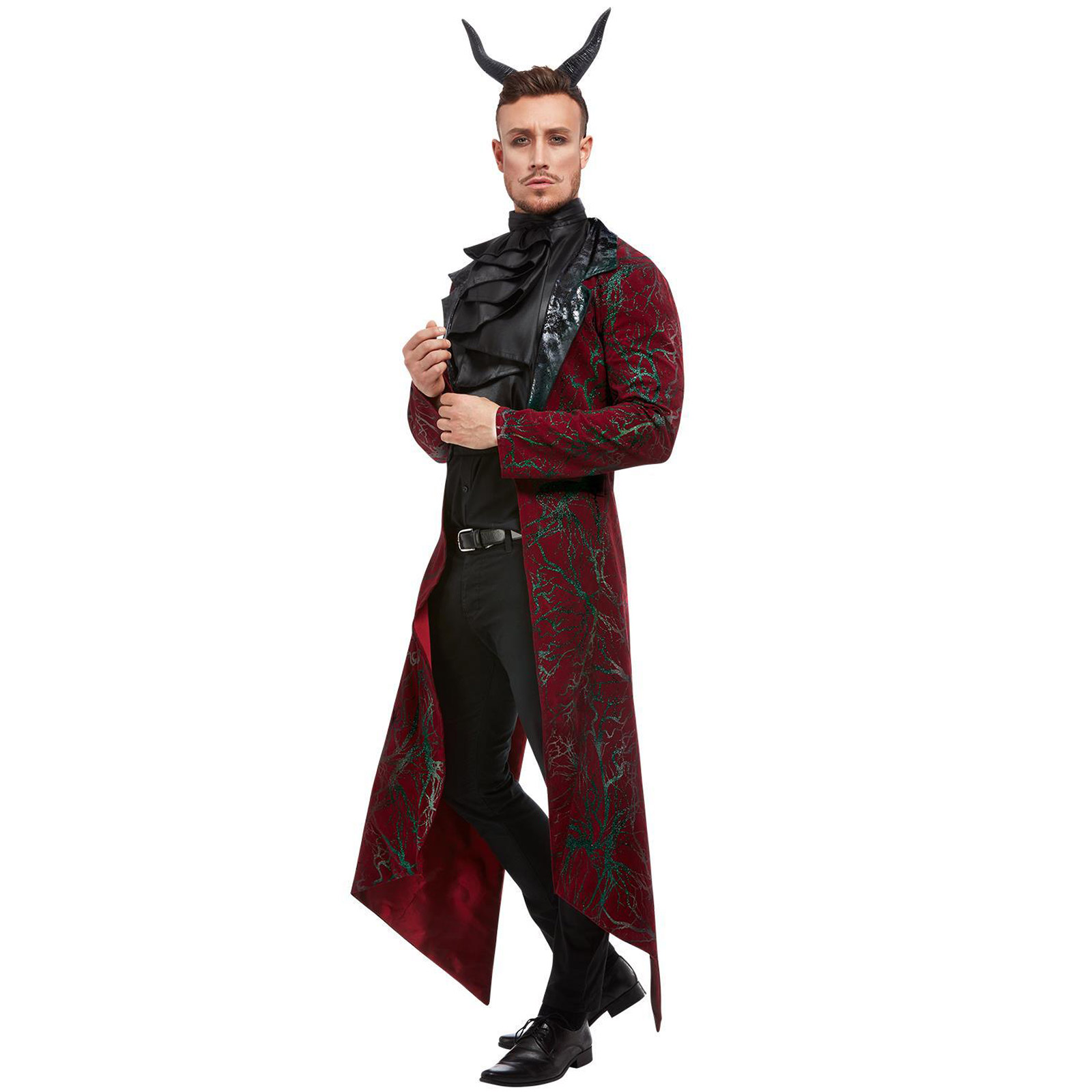 Mens Deluxe Devil Costume Adult Demon Halloween Satan Lord Fancy Dress Outfit eBay