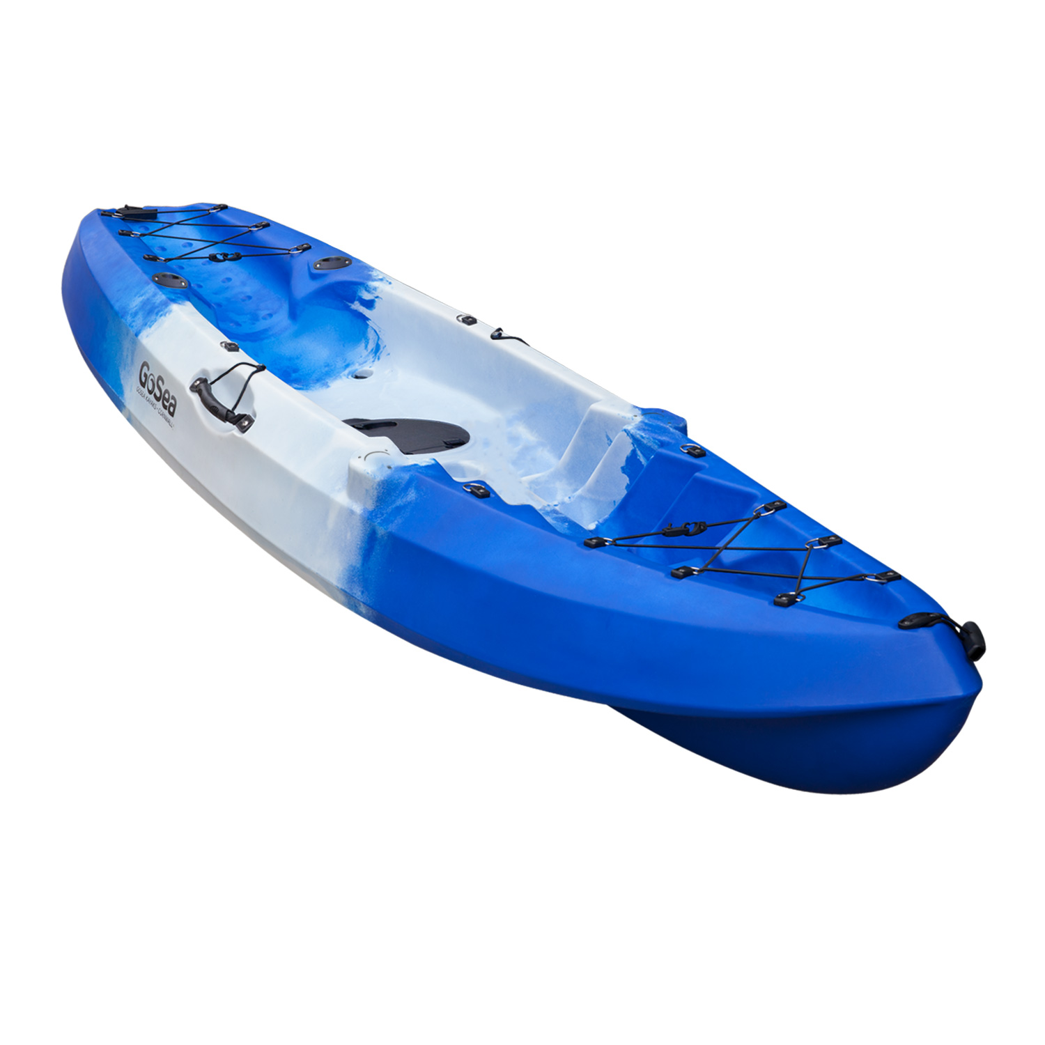 Premium Solo Canoe for Beginners with 2 Rod Holders GoSea Pioneer XL