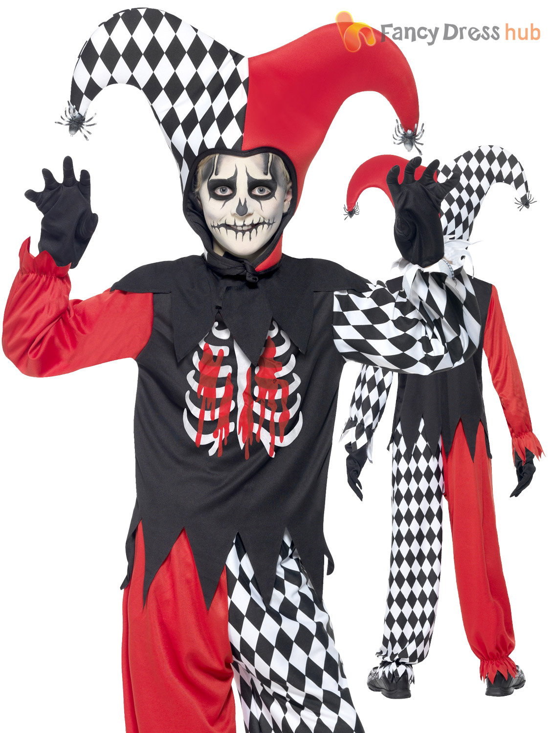 Boys Zombie Killer Clown Costume Evil Scary Circus Horror Halloween Fancy Dress £1995 Picclick Uk 2086