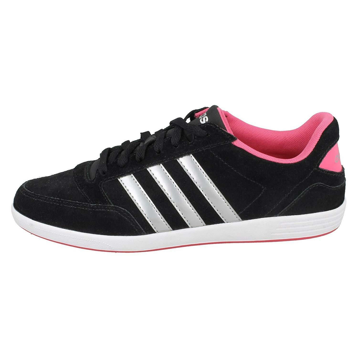 Adidas Neo Womens Hoops Black and Pink 