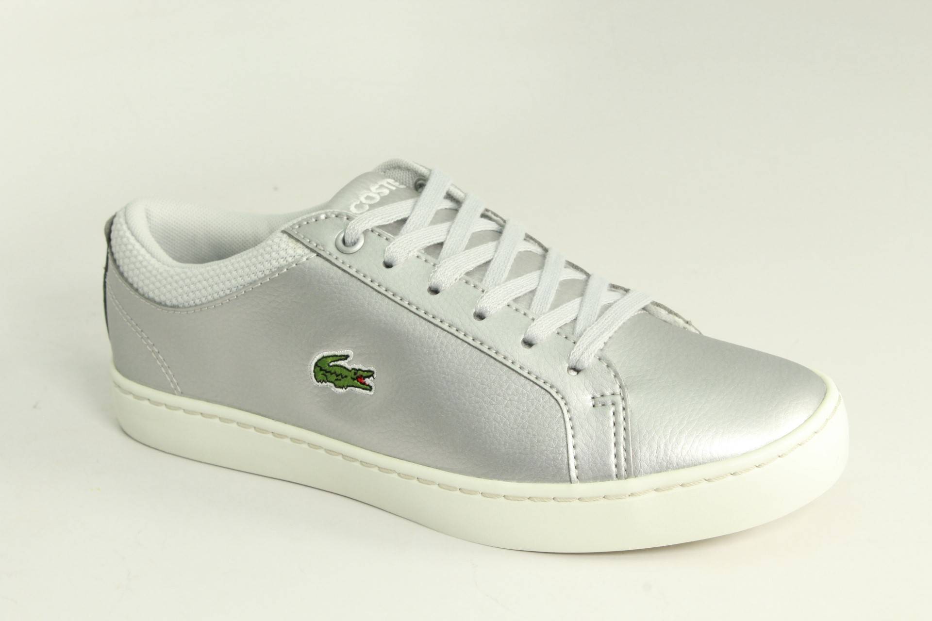 girls white lacoste trainers