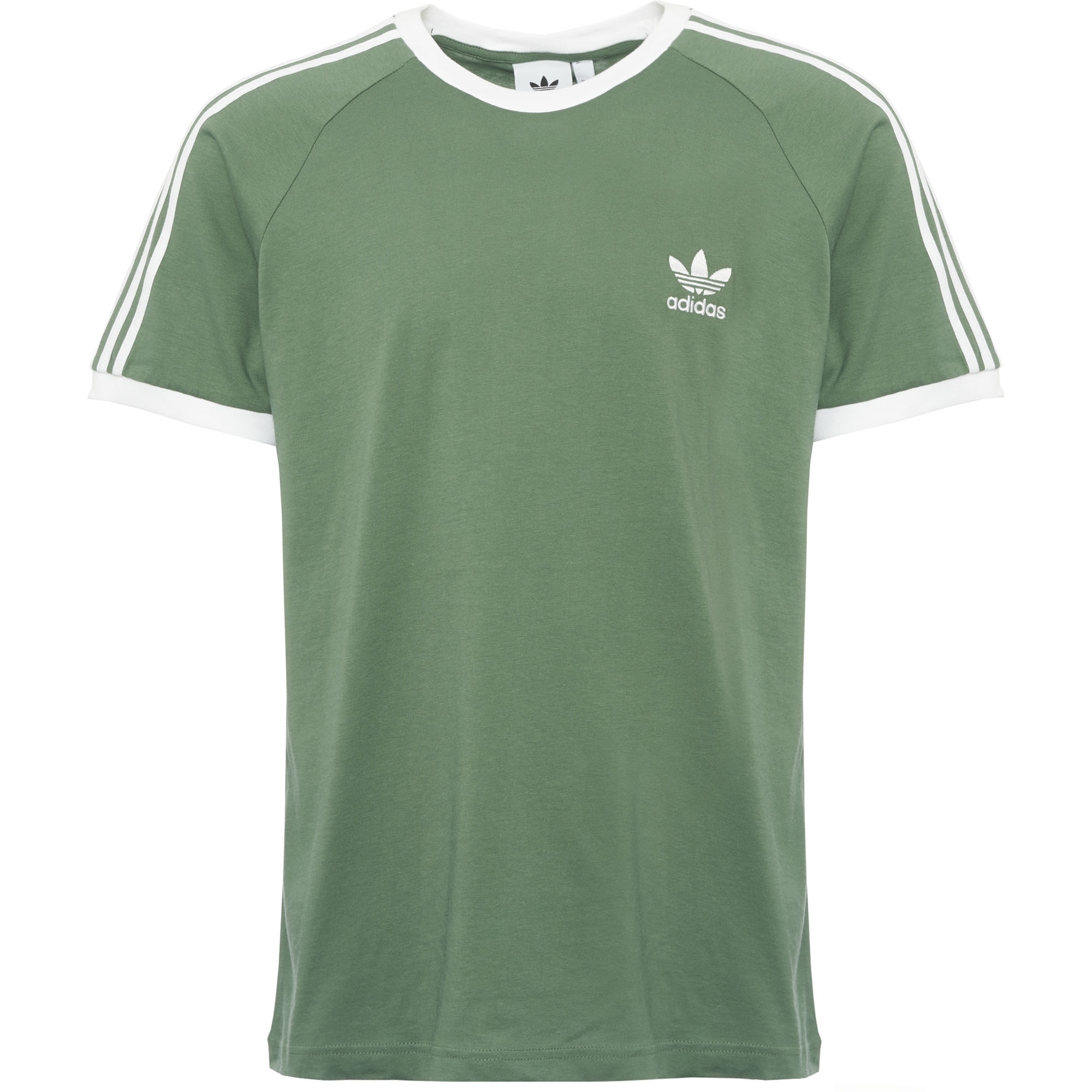 Adidas Originals Mens Trefoil 3 Stripe Crew Short Sleeve T Shirt S M L ...