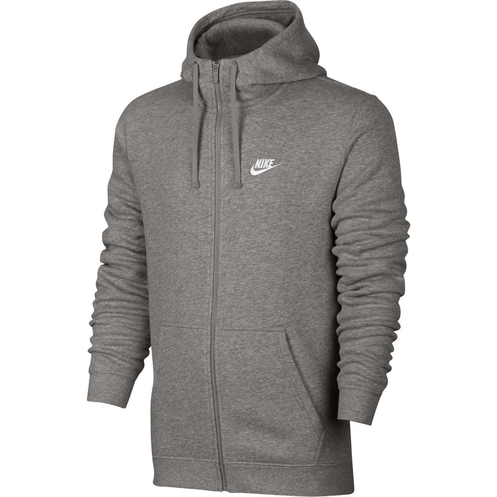 nike club - felpa con cappuccio e zip blu navy nike club - felpa con cappuccio e zip blu navy