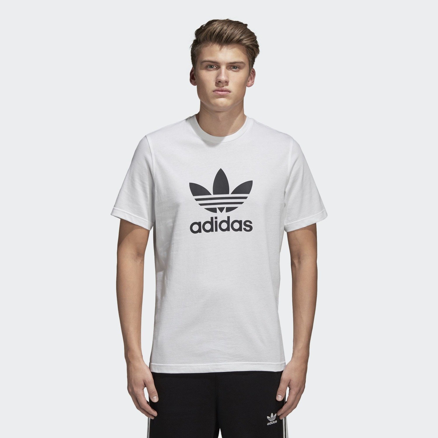 Adidas Originals Mens Trefoil 3 Stripe Crew Short Sleeve T Shirt S M L ...