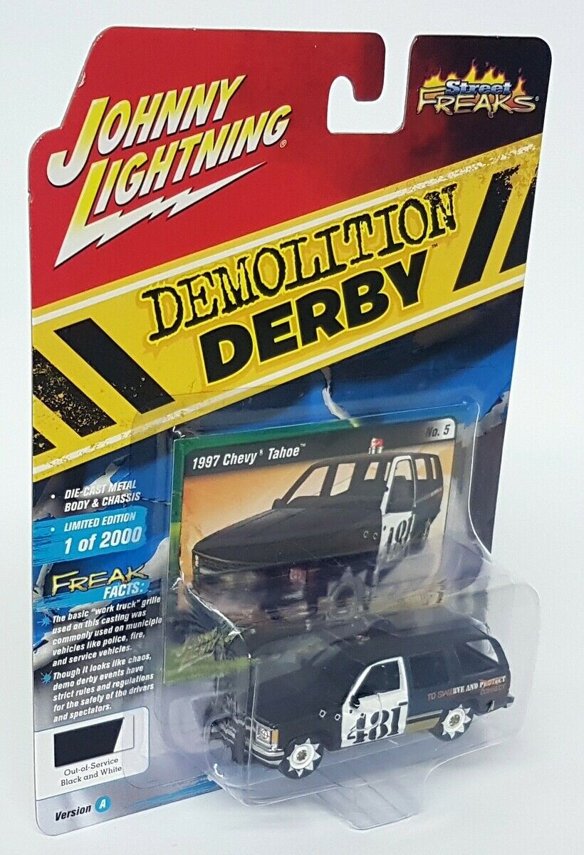 Johnny Lightning 1/64 Scale - 1997 Chevy Tahoe Demolition Derby Diecast Car