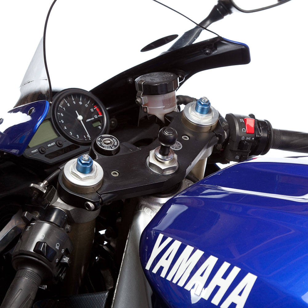 Motocicleta Tenedor Stem Mount con amplificadores 4 Agujero Placa Para Garmin Zumo 340 350 390 LM 