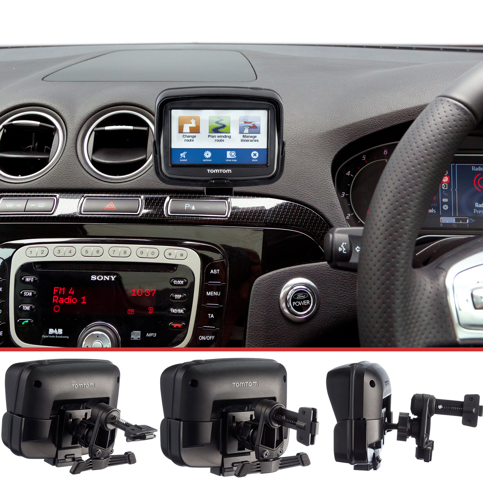 Pro Air Vent Car Vehicle Mount with Dedicated Holder for TomTom Rider