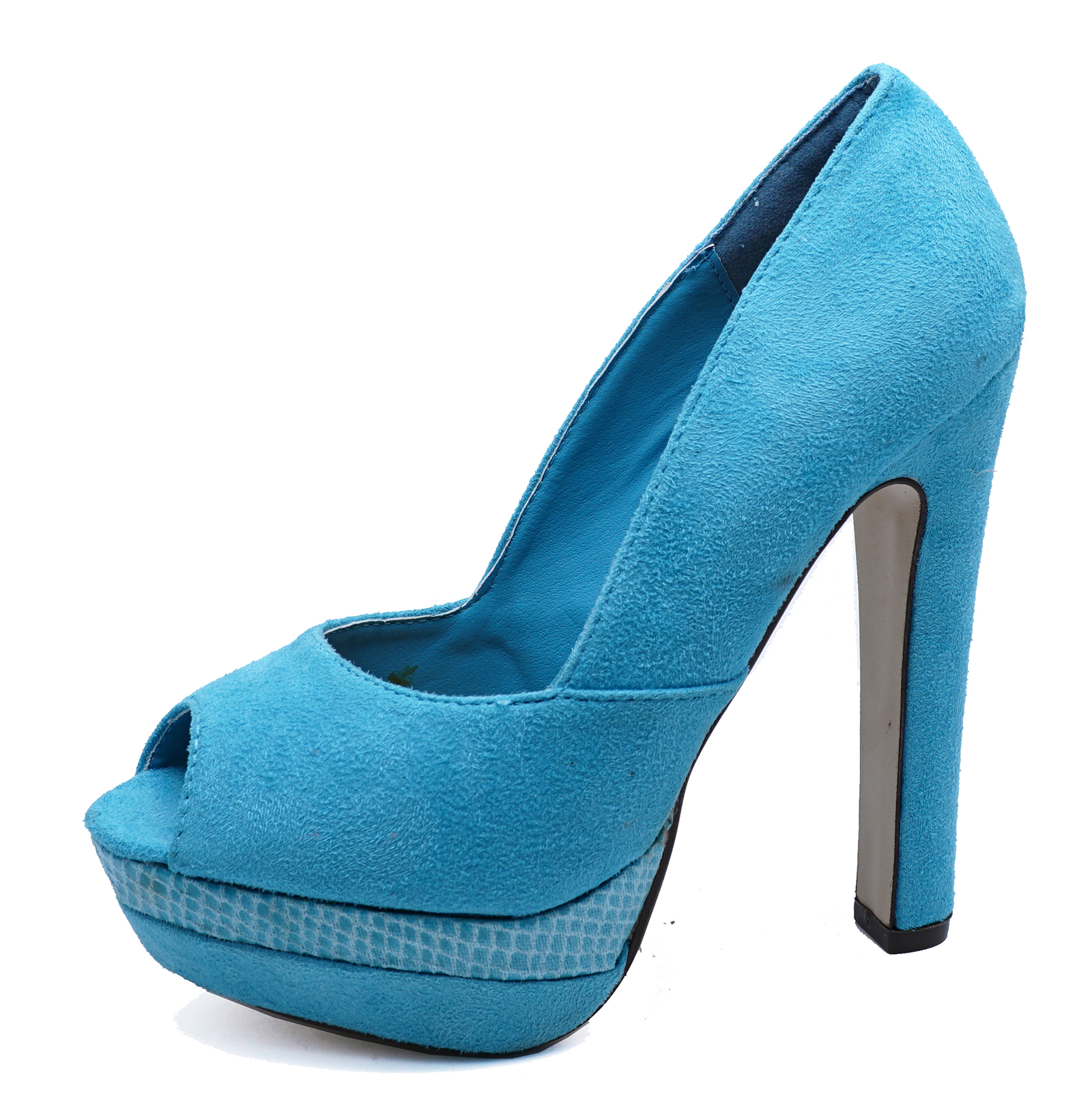 LADIES BLUE SLIP-ON PEEP-TOE COURT PLATFORM SMART HIGH-HEEL PROM SHOES ... Prom Platform High Heels