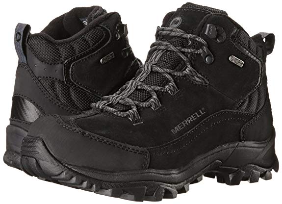 black merrell hiking boots
