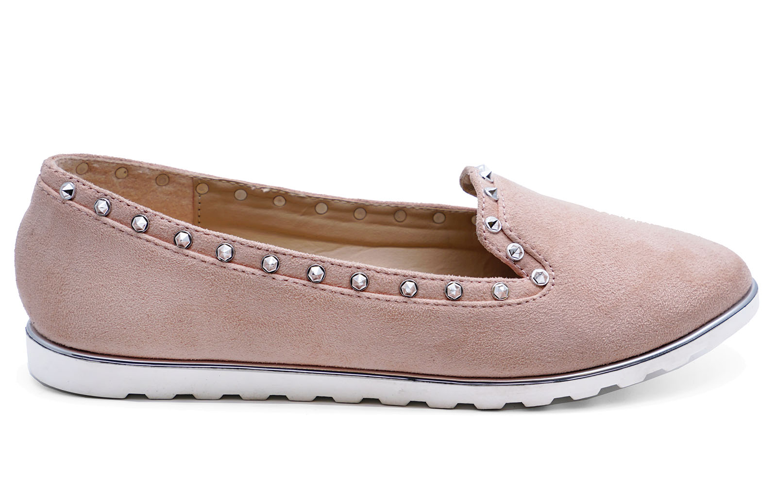 ladies pink slip on shoes