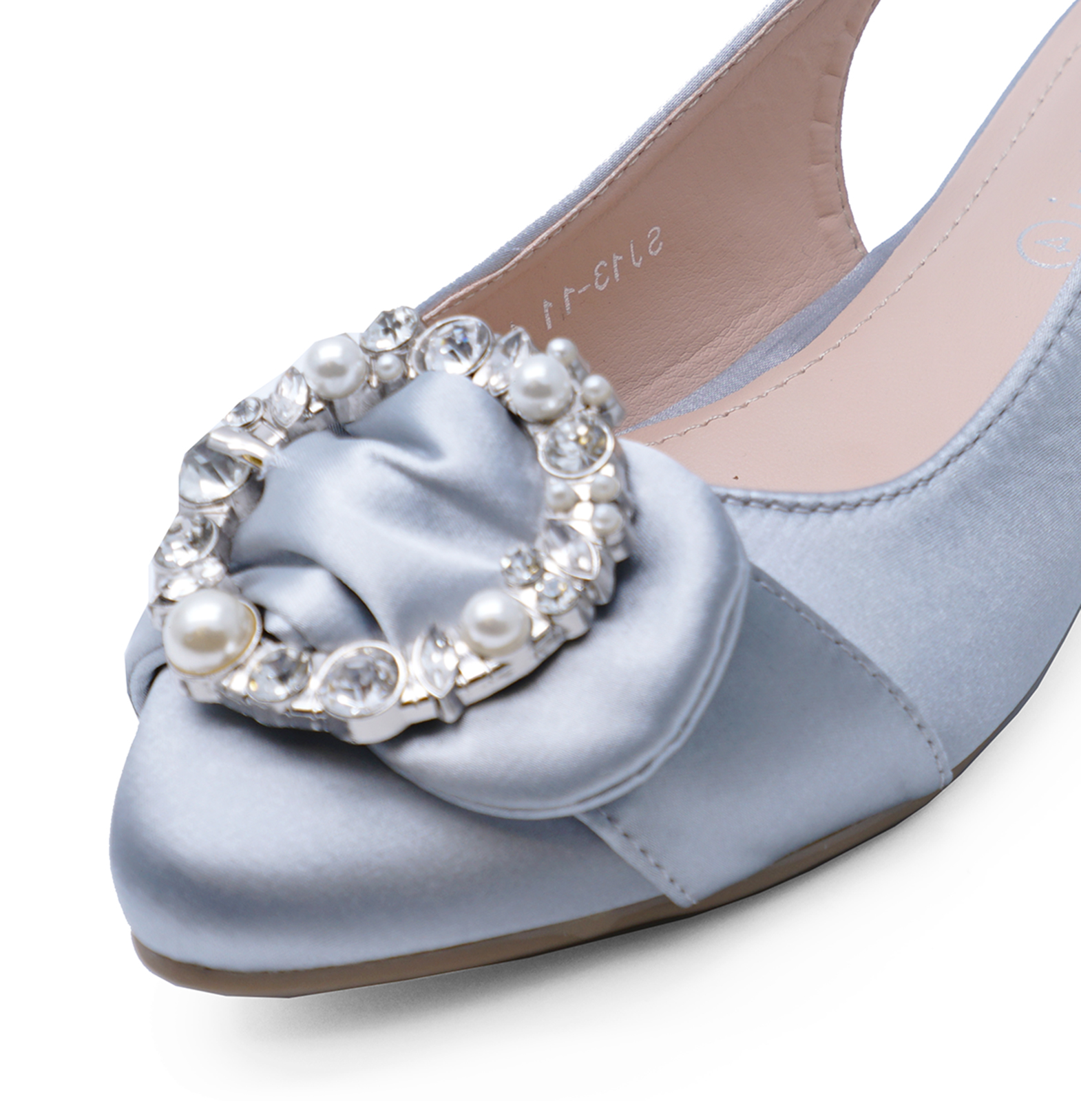Womens Grey Satin Bridesmaid Wedding Bridal Bride Party Flat Shoes