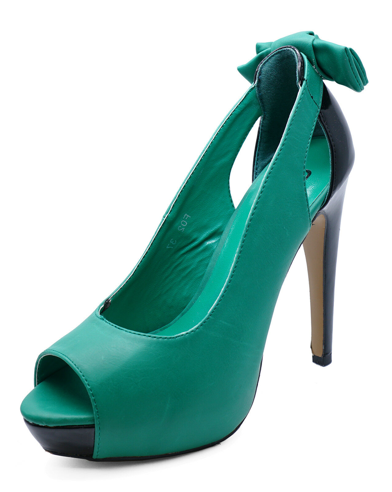 green peep toe shoes