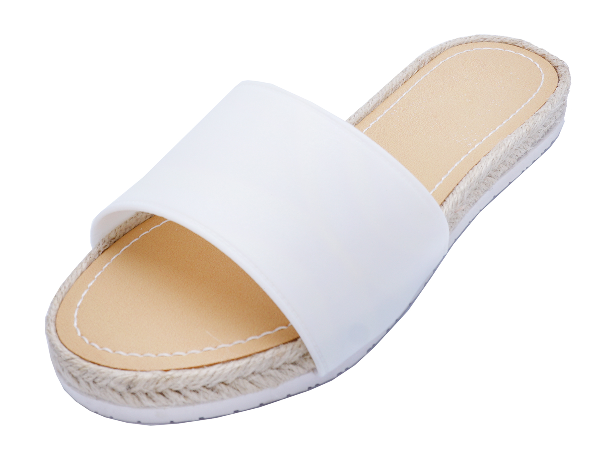 white sandals mules