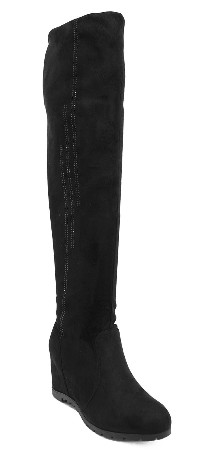 ladies stretch knee high boots