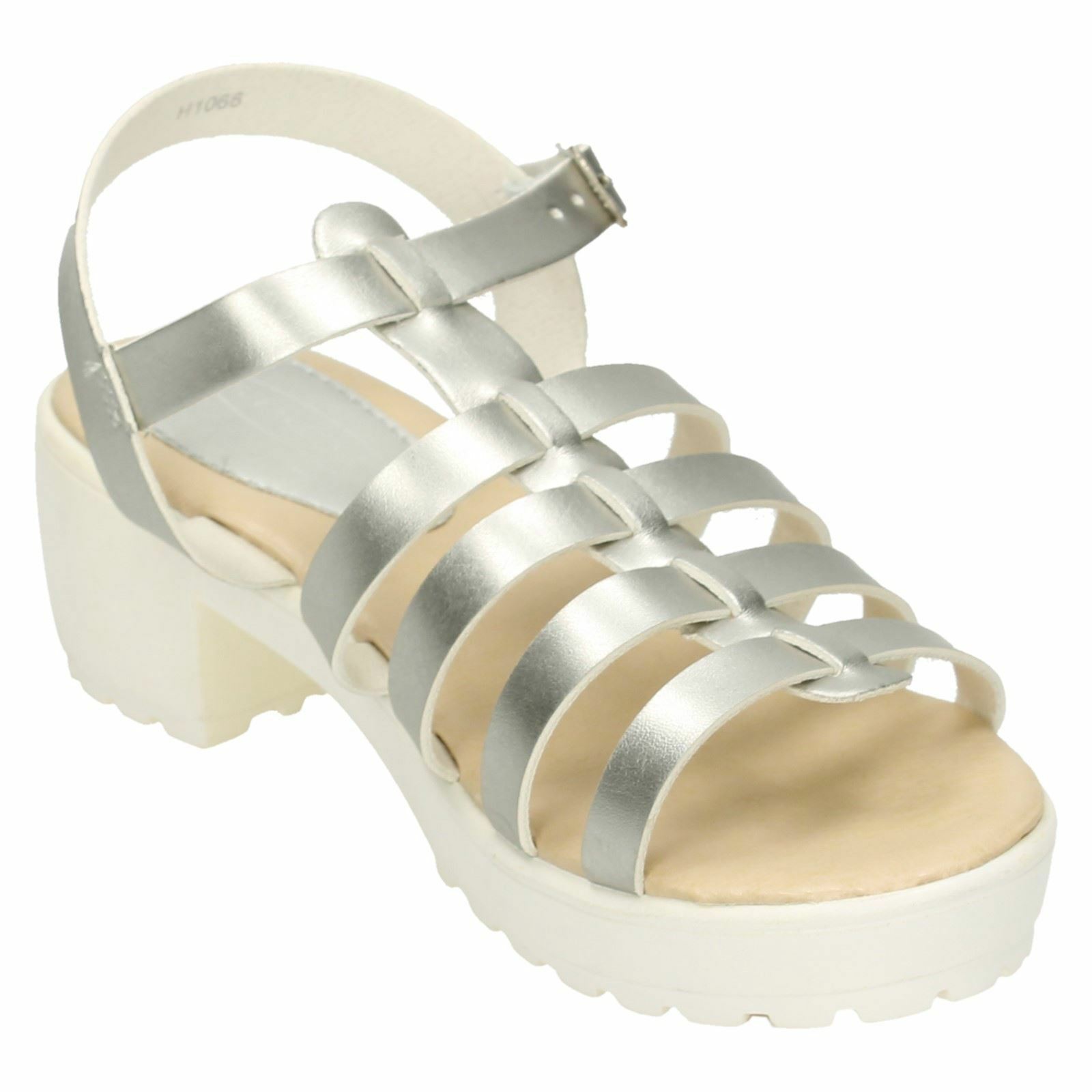 GIRLS ROSE GOLD FLOWER DIAMANTE SUMMER BEACH FLAT COMFORT SANDALS UK SIZE 10-2
