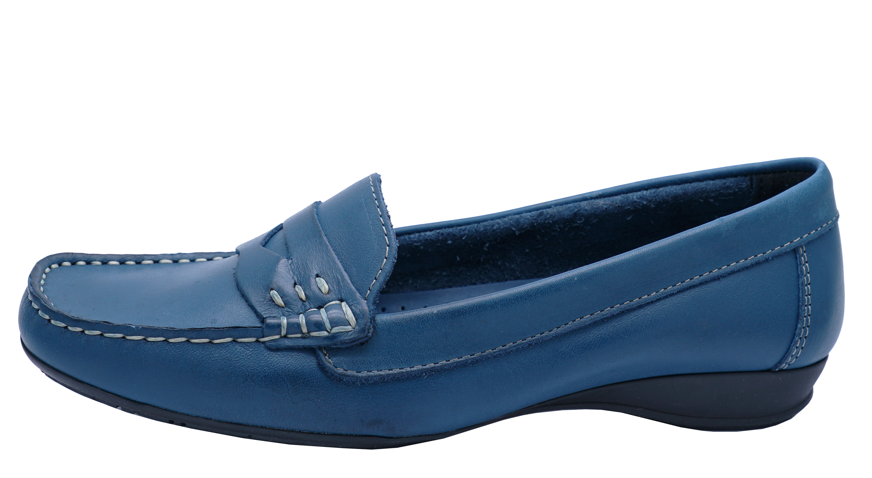 ladies wide fit moccasin shoes
