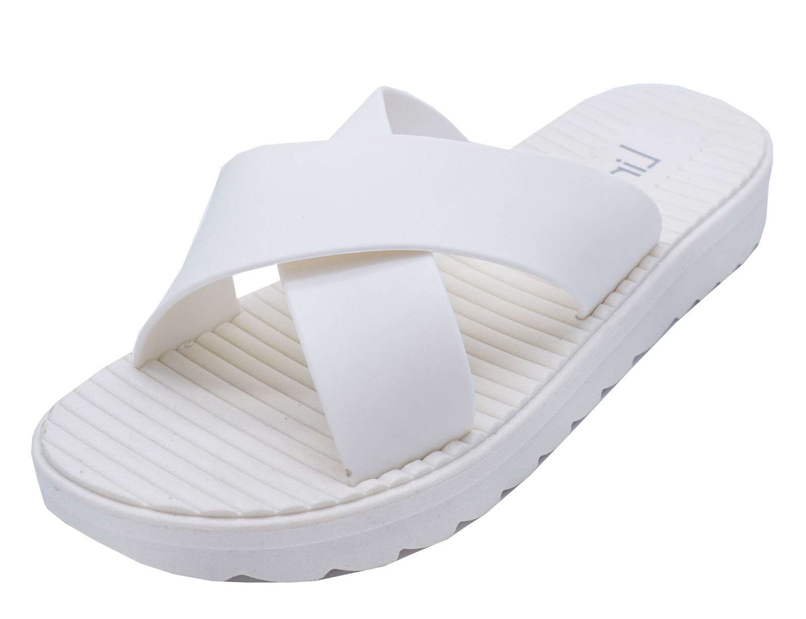 white jelly flip flops