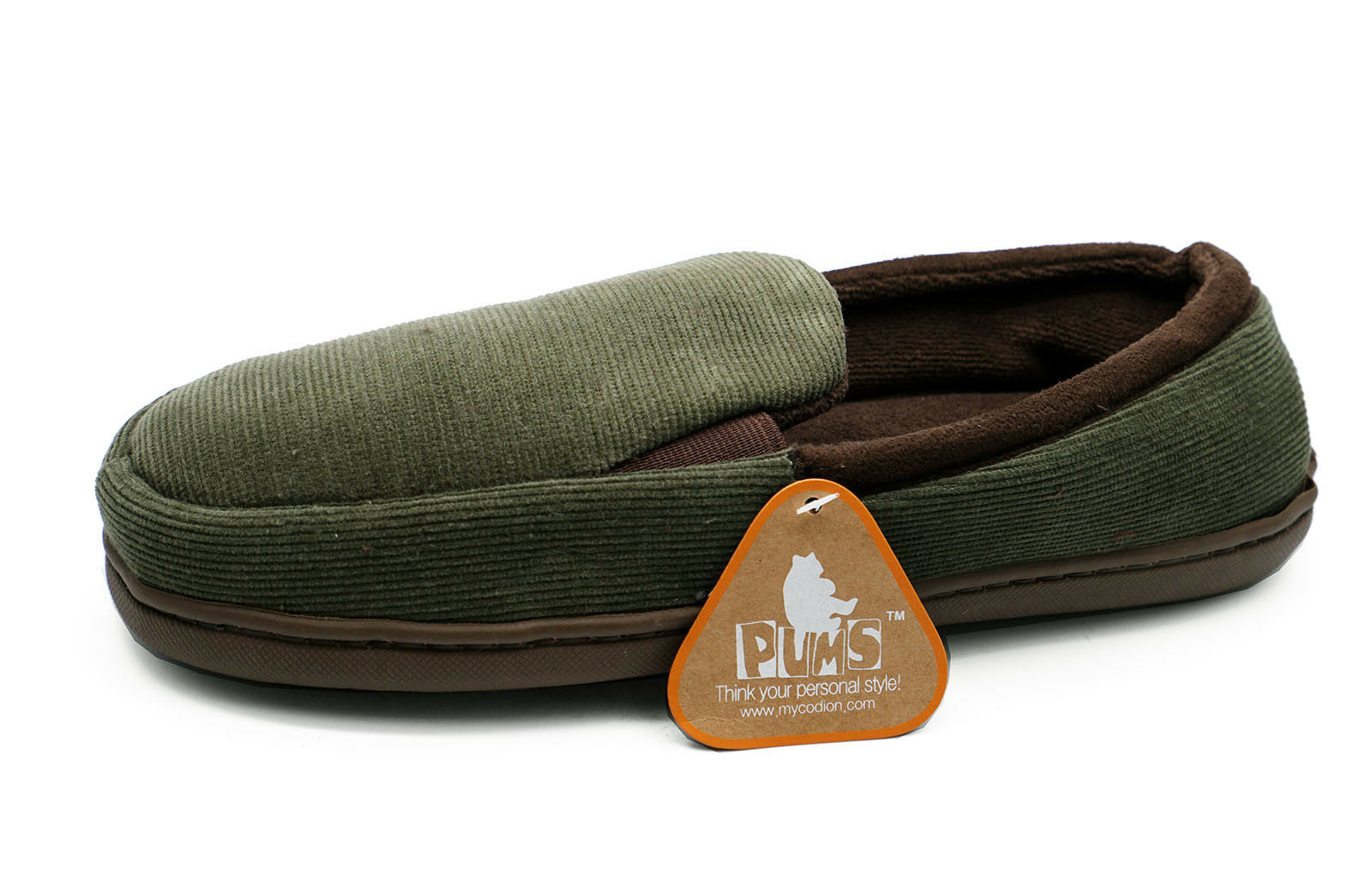 MENS KHAKI SLIP-ON INDOOR FLAT WARM COMFY COOL SLIPPERS ...