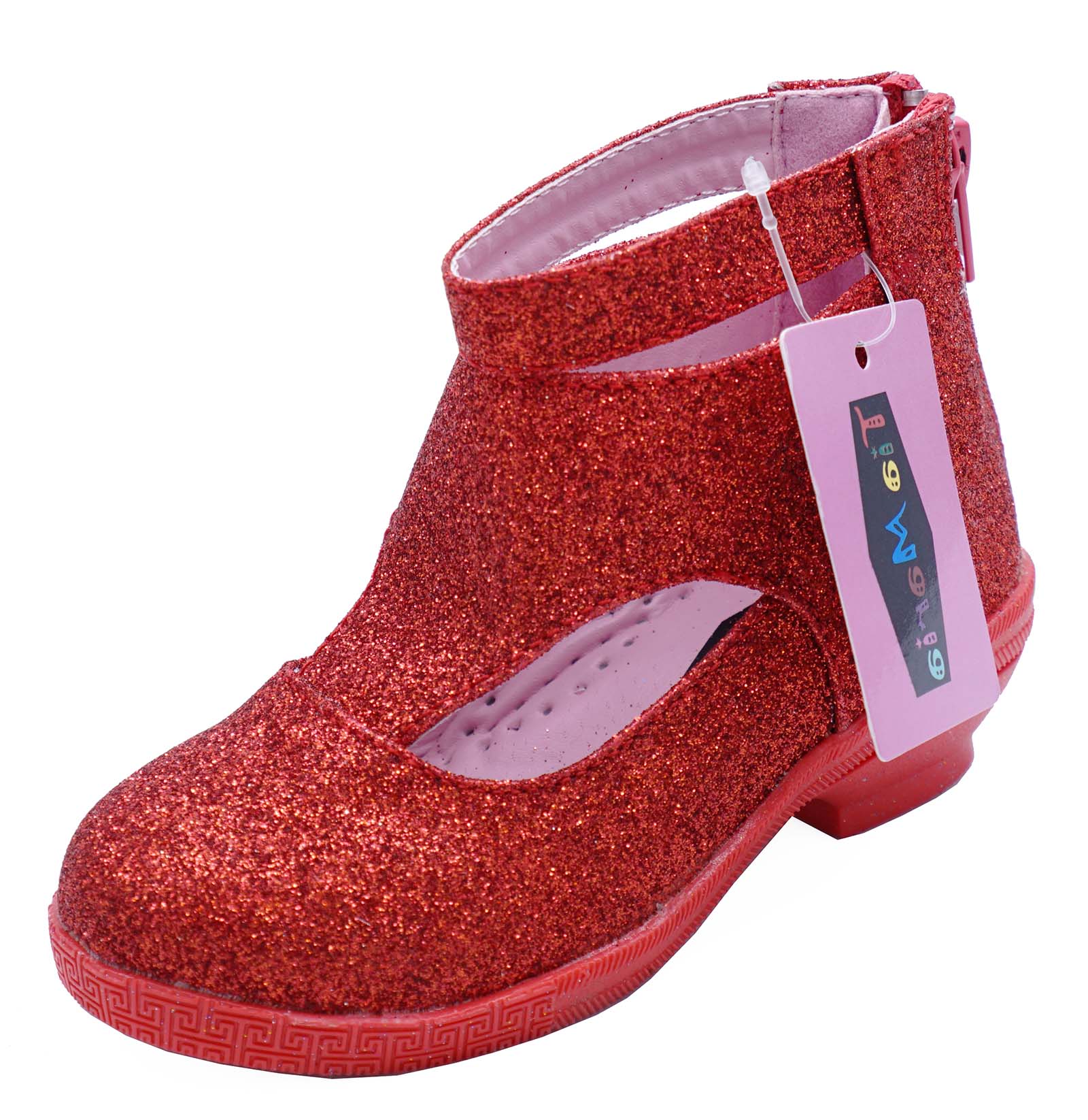 childrens red glitter shoes