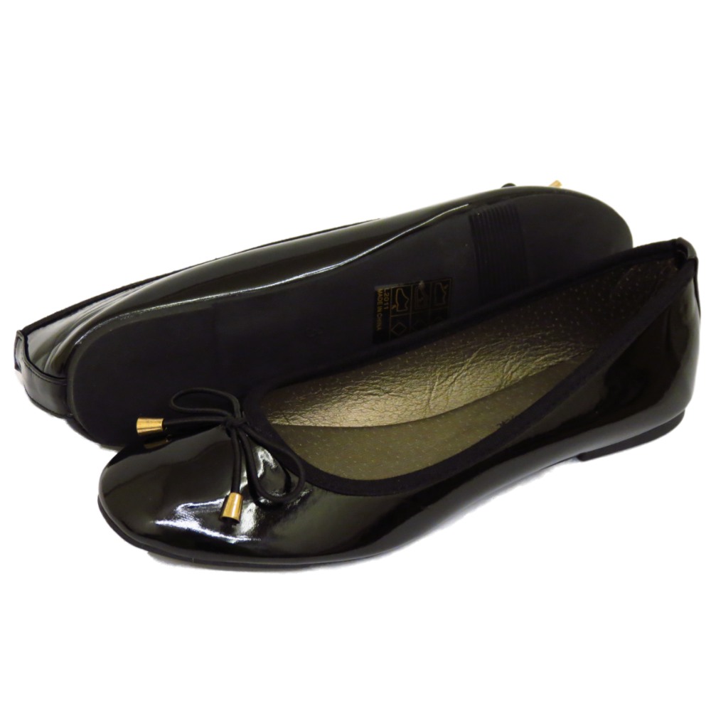 womens flat black patent shoes