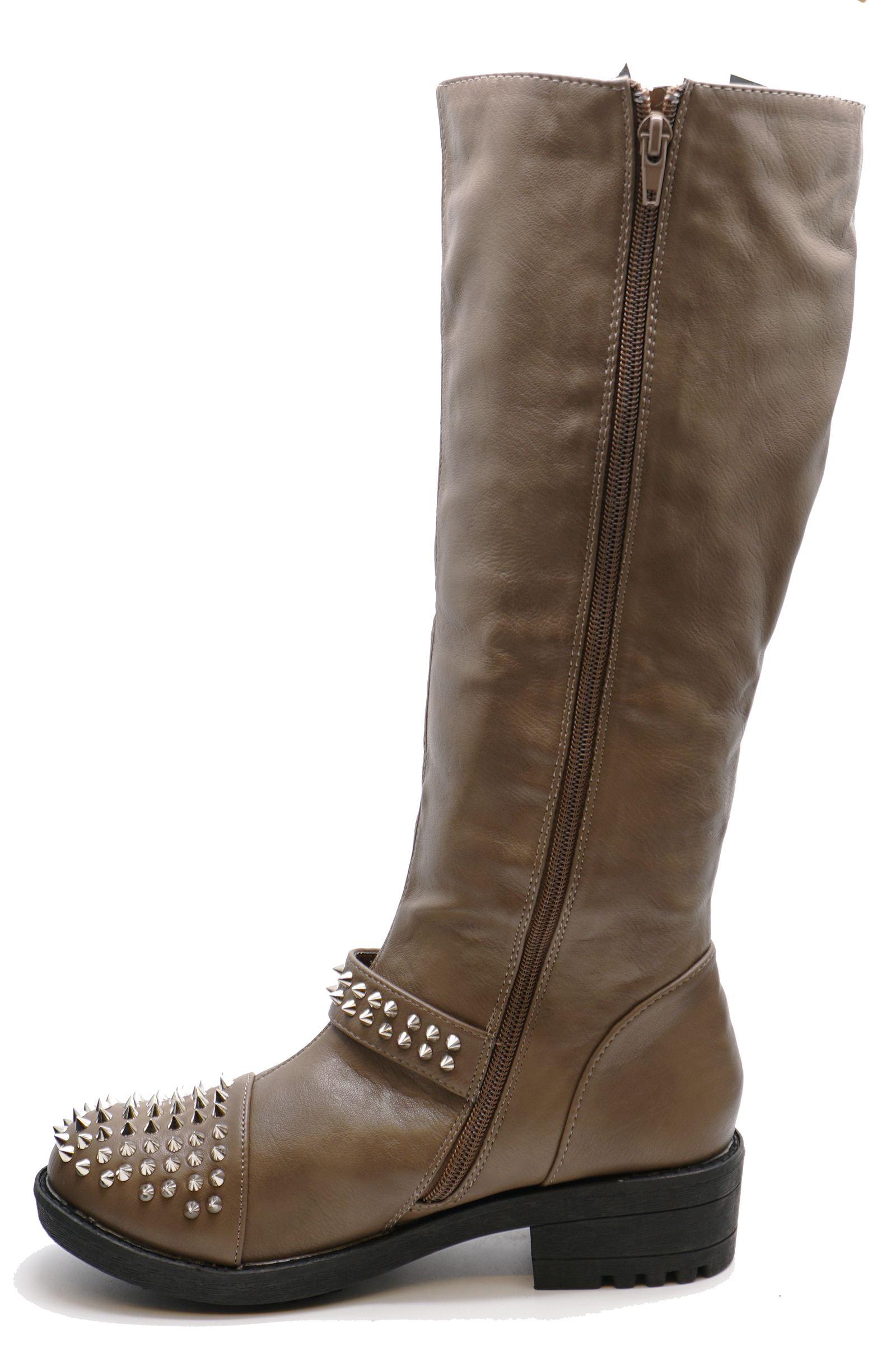 taupe knee high boots uk