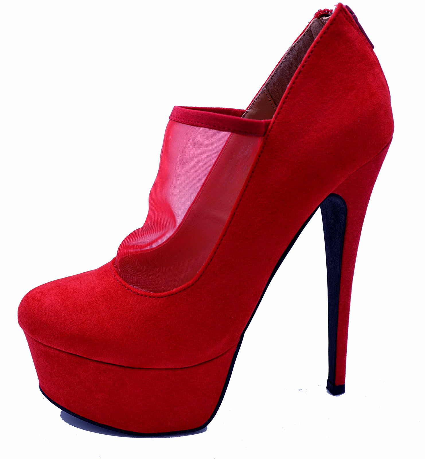 red stiletto platform heels
