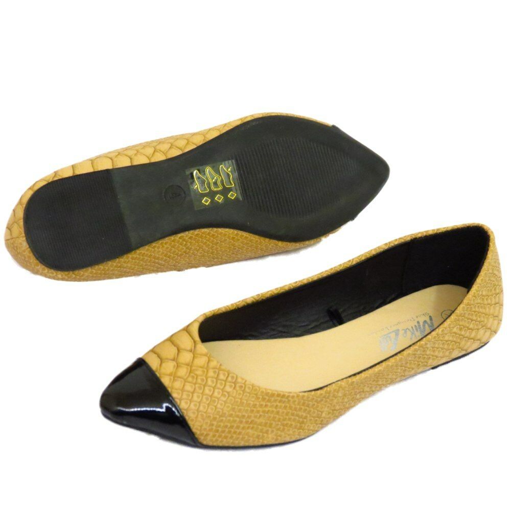 WOMENS FLAT TAN SLIP-ON COMFY DOLLY BALLET CASUAL PLIMSOLL PUMPS SHOES UK 3-9