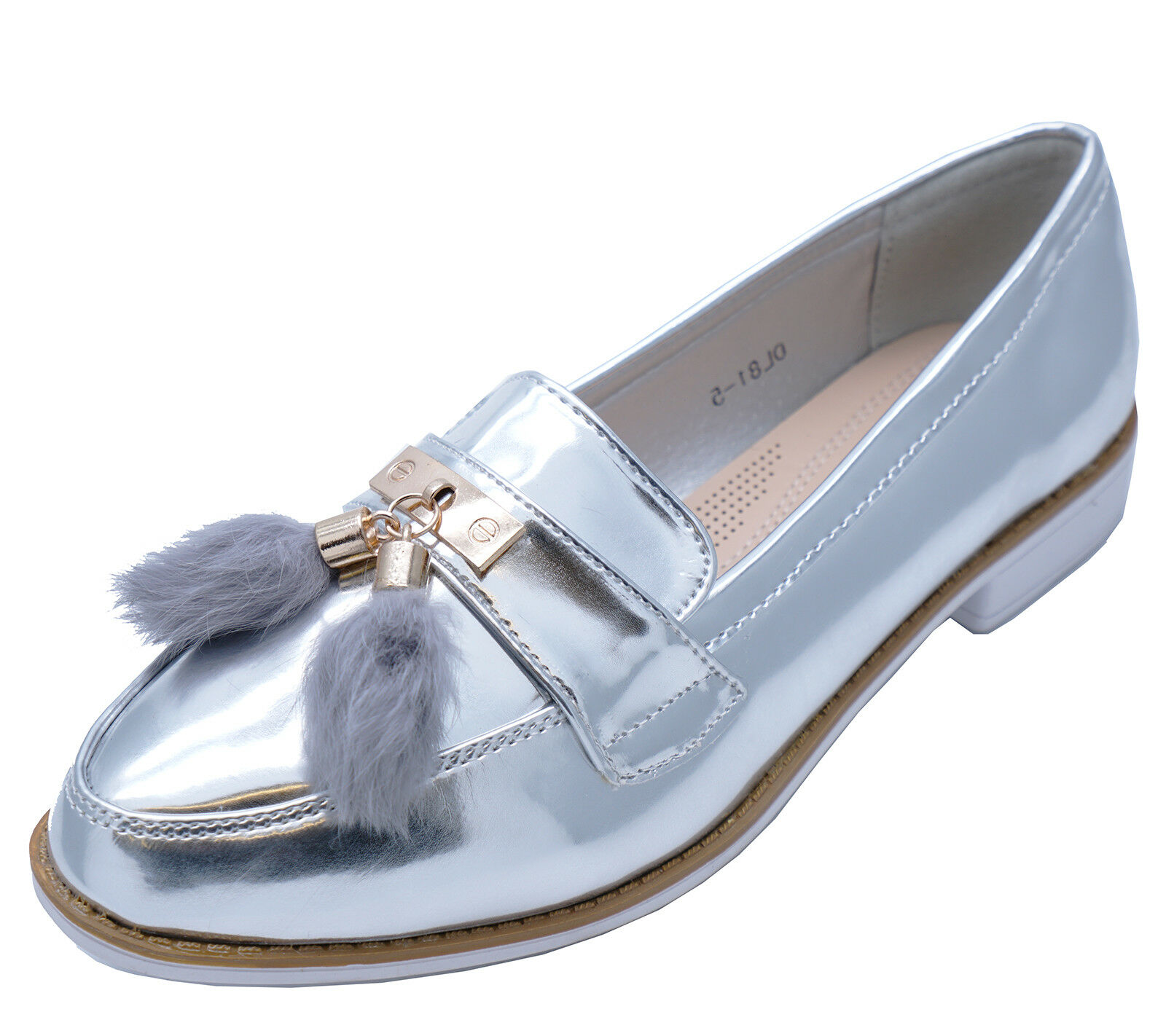 womens silver loafers uk