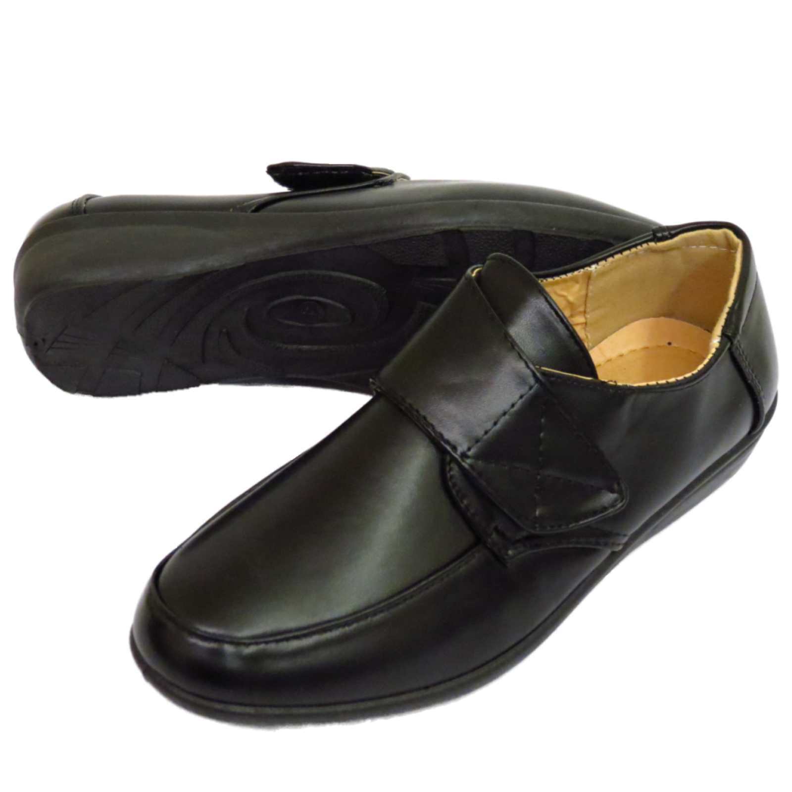 Womens Black Smart Comfy Comfort Casual Work Slip On Shoes Pumps