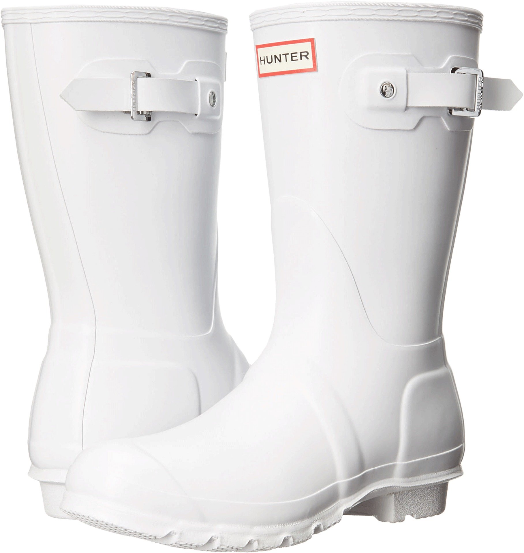 white hunter boots