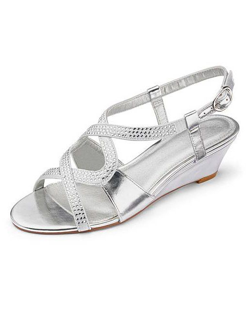 size 9 wide fit silver sandals