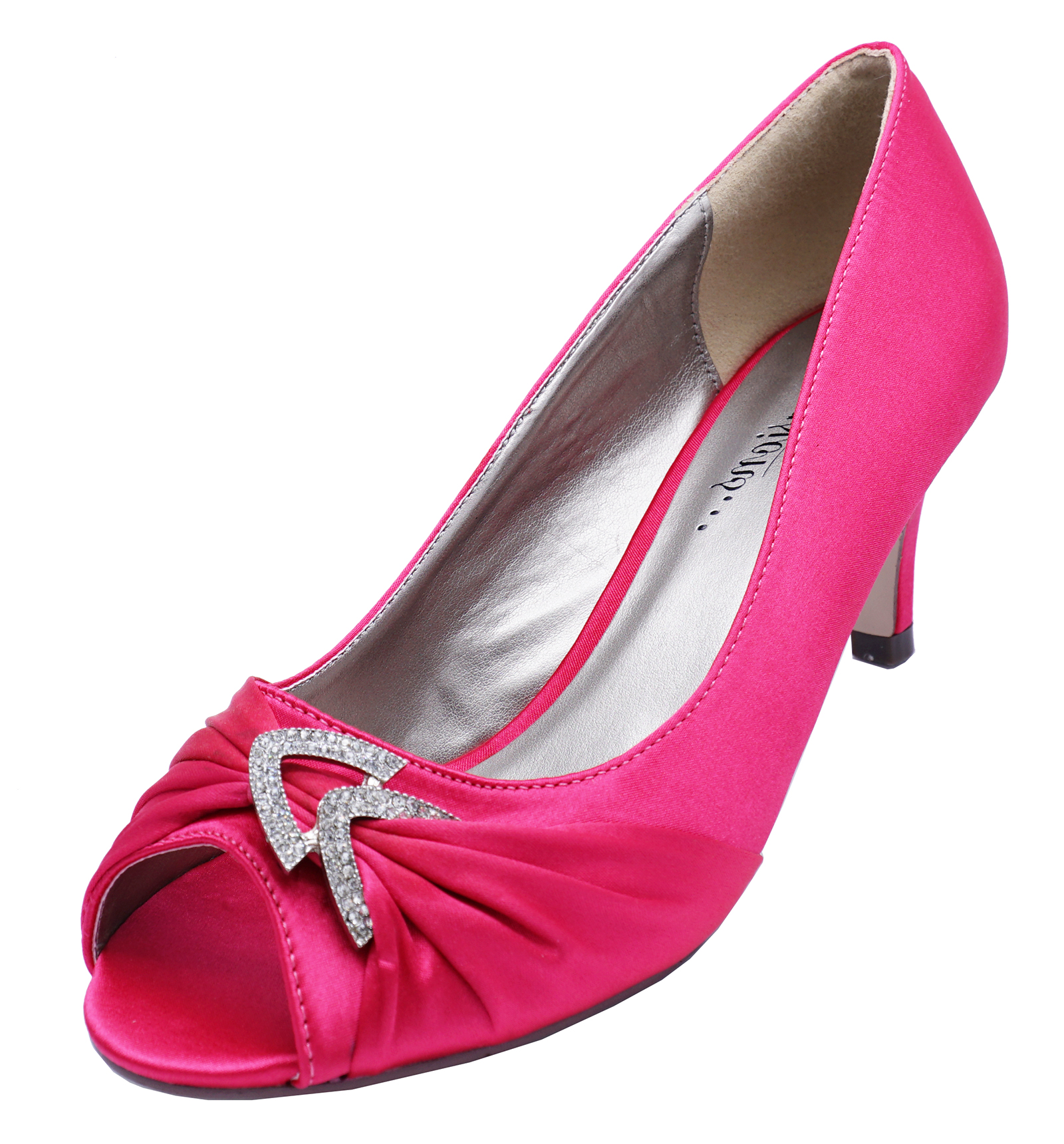 low heeled pink shoes