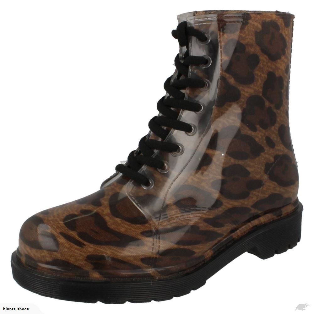leopard print ankle wellies