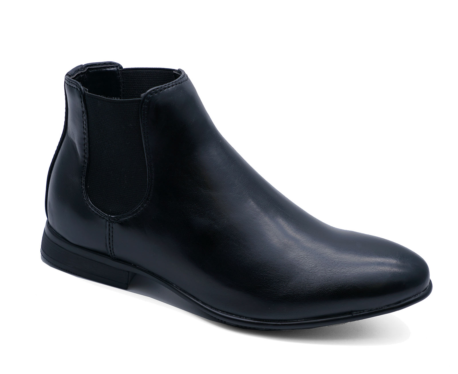 CHILDRENS KIDS PLAIN BLACK CHELSEA DEALER SMART FORMAL SCHOOL BOOTS SIZES 10-5