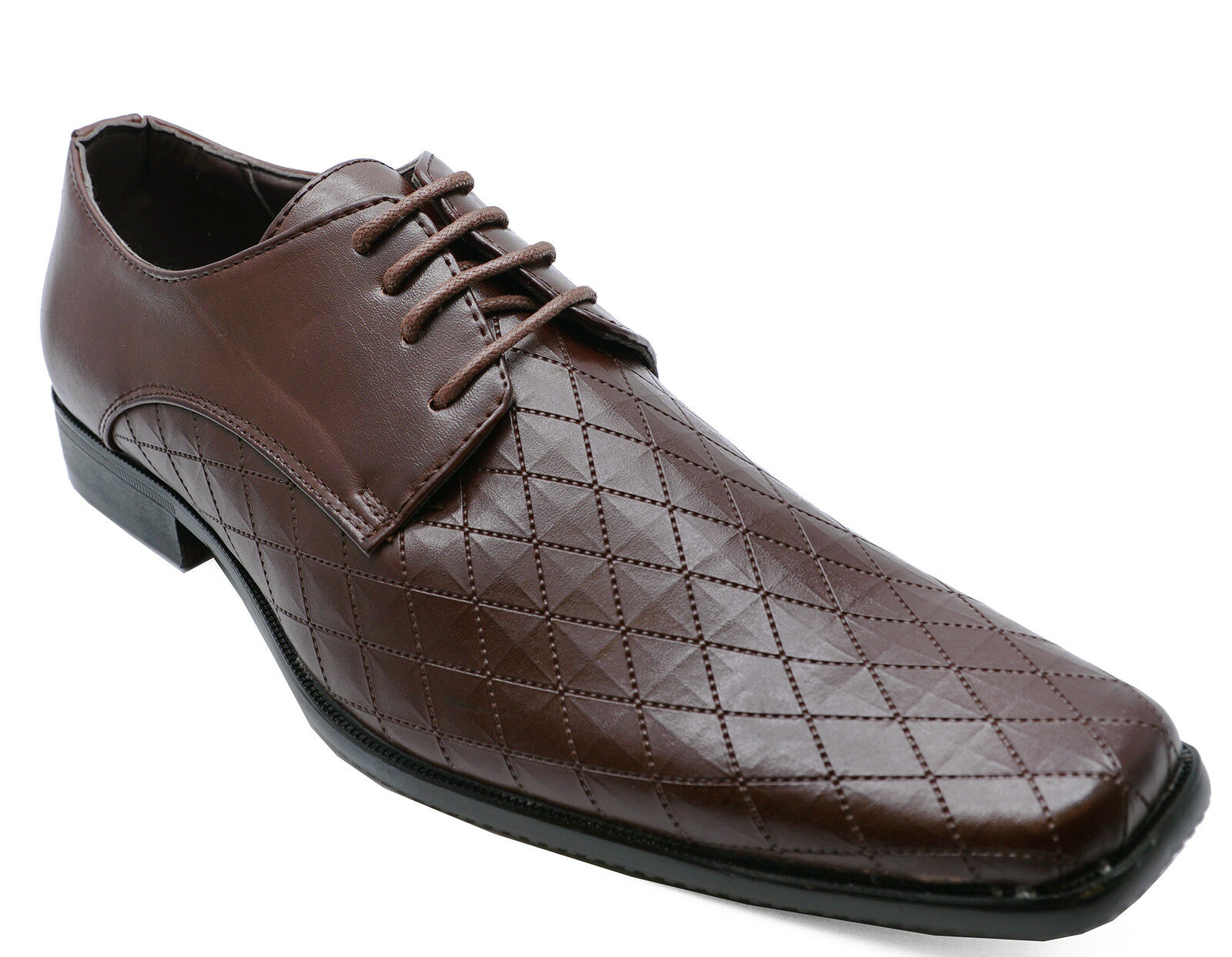 MENS BROWN LACE-UP SMART CASUAL WORK BROGUES COMFY LIGHTWEIGHT SHOES UK 6-11