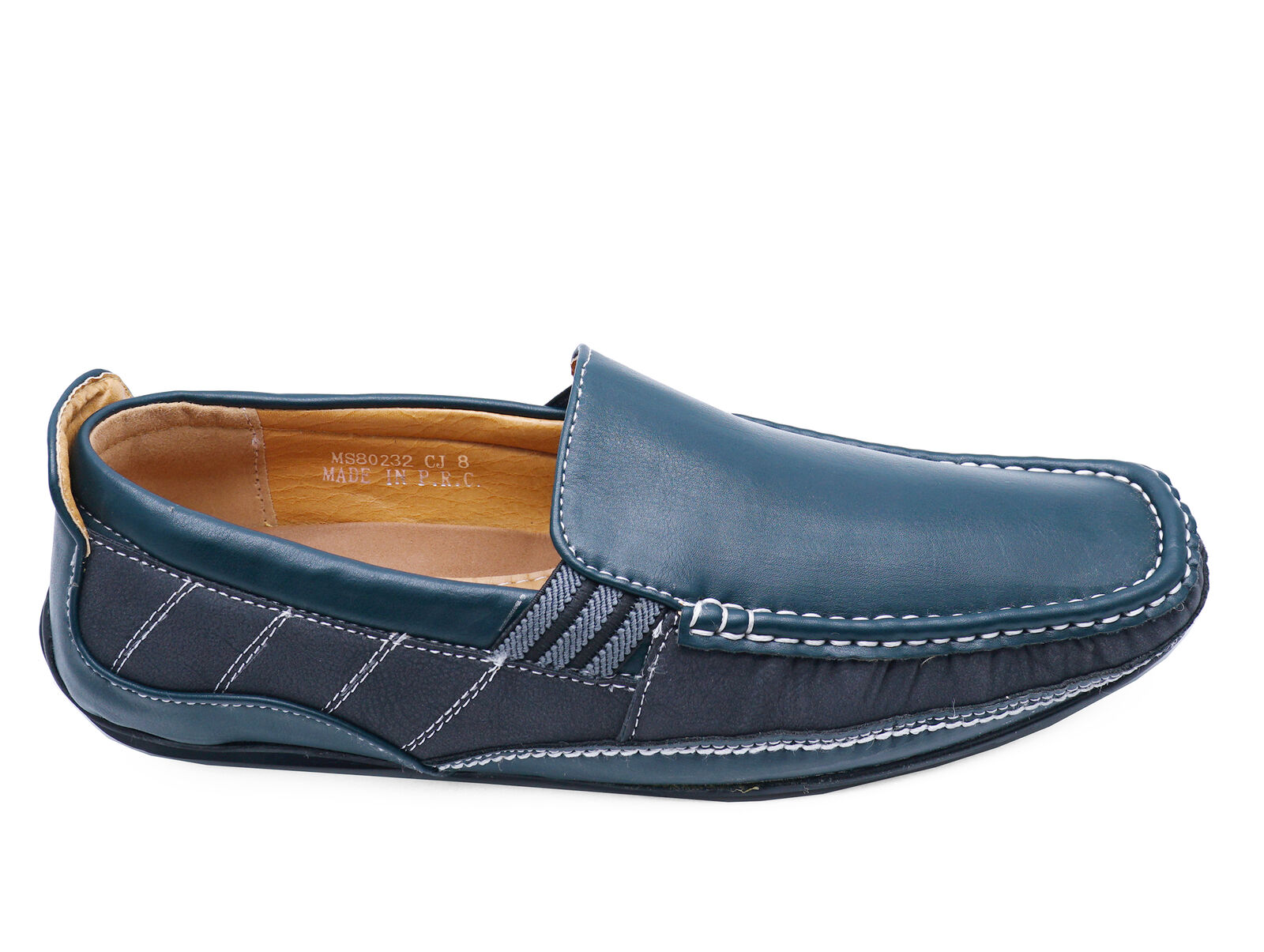 MENS TEAL BLACK SLIP-ON SMART COMFY DRIVING BOAT DECK ...