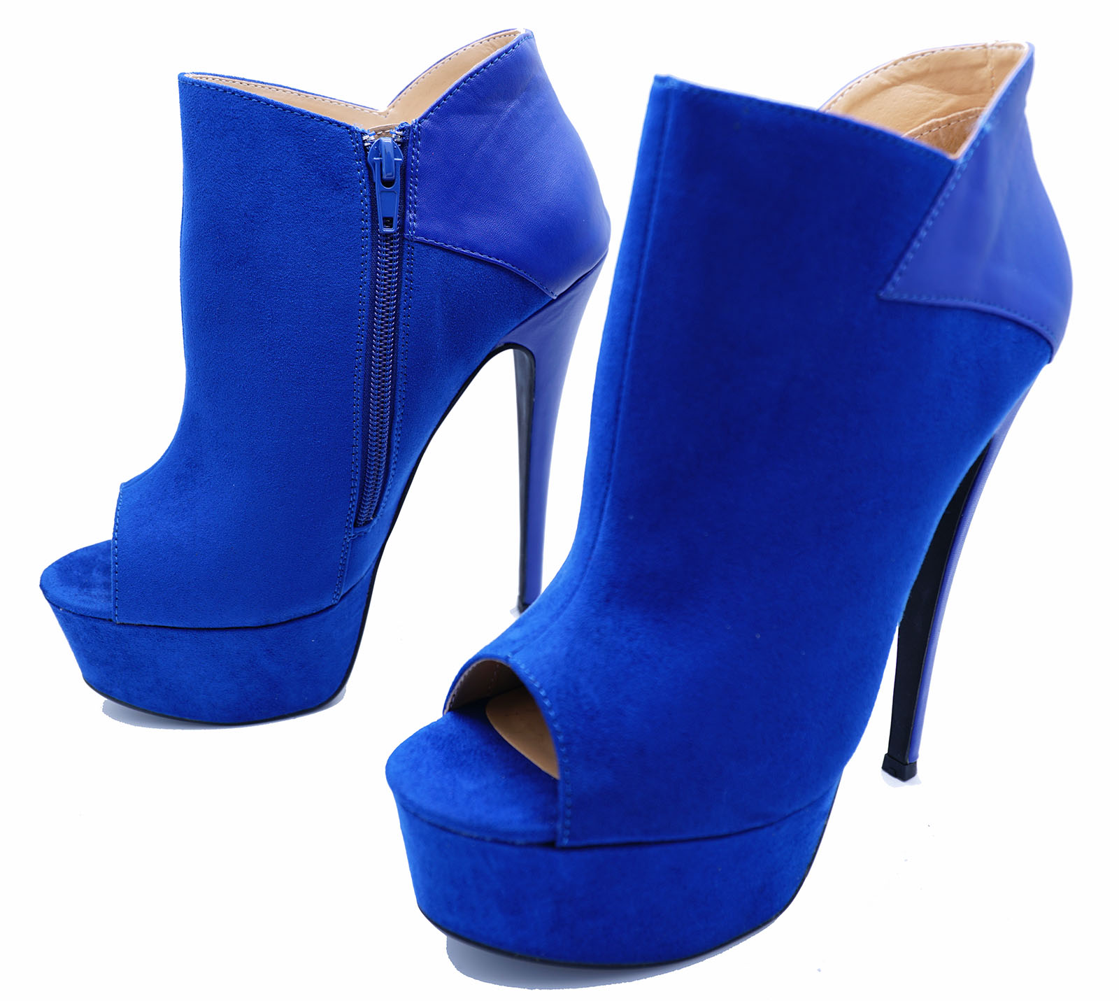 ladies blue ankle boots