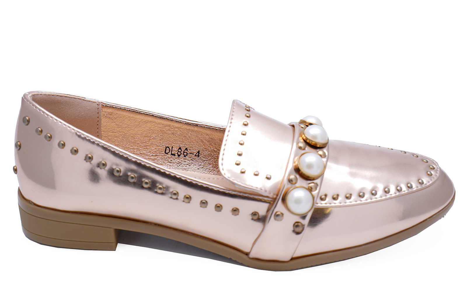 rose gold patent shoes