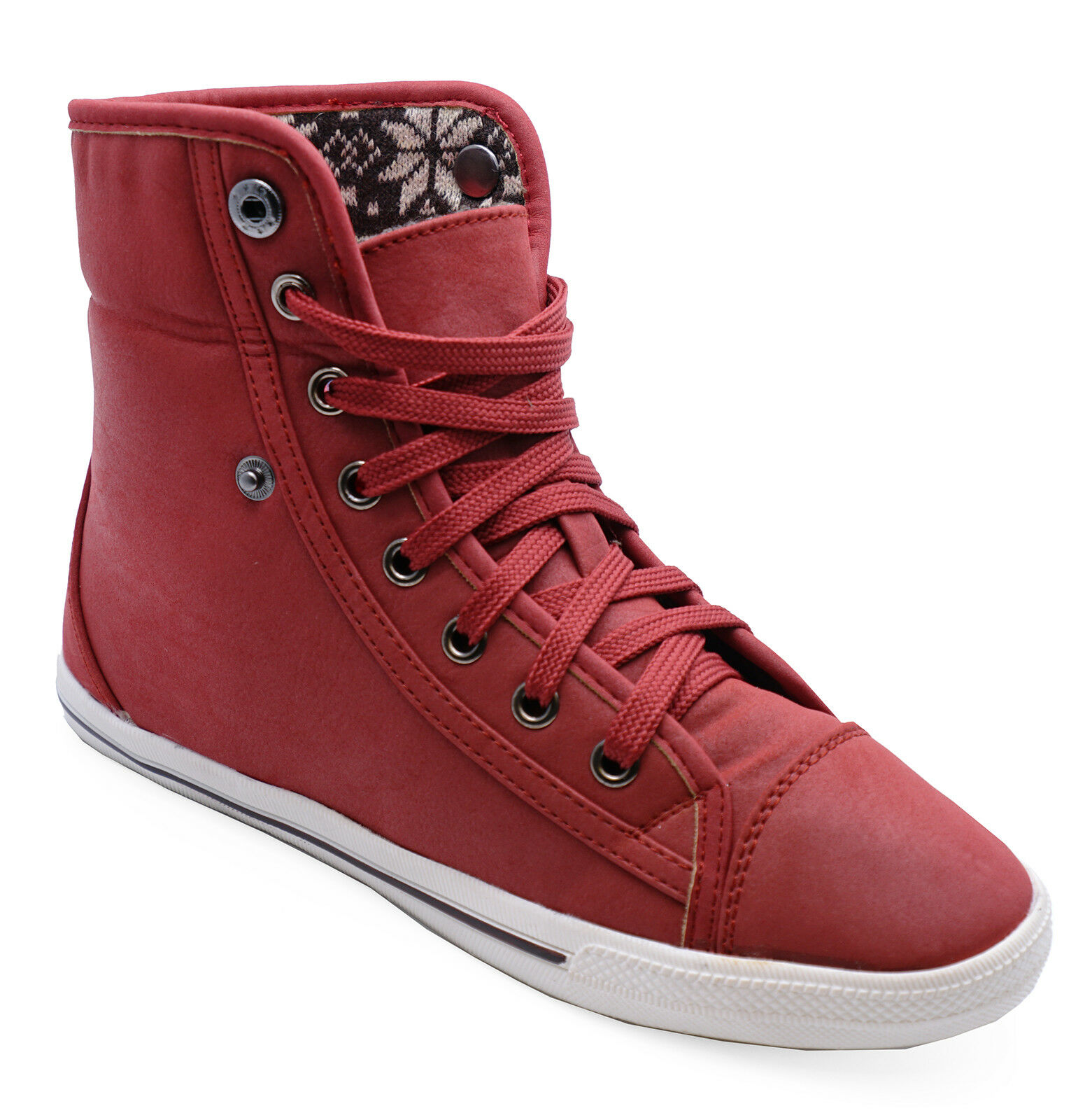 red trainer boots