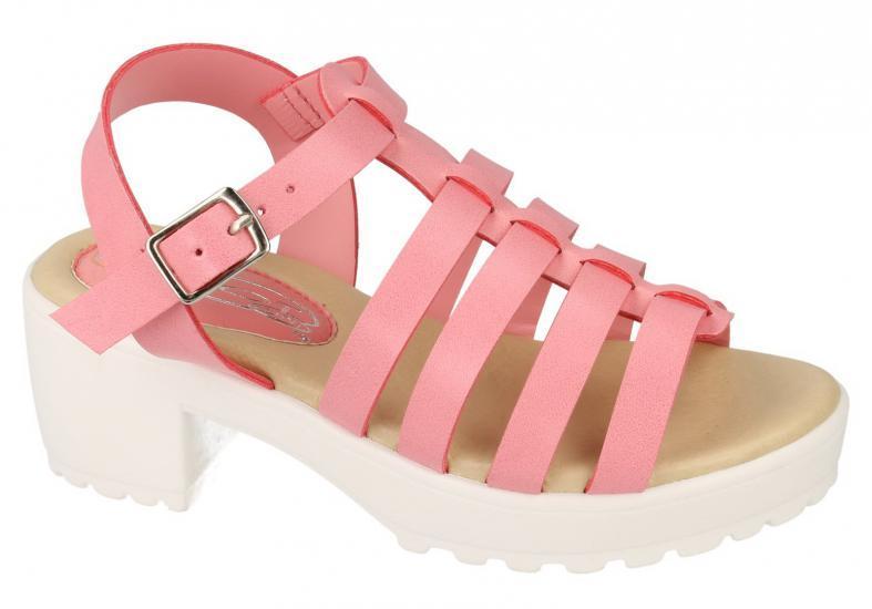 Chicas Rosa Con Correas Plataforma Verano Playa Para Niños Sandalias Zapatos Tallas 10-2