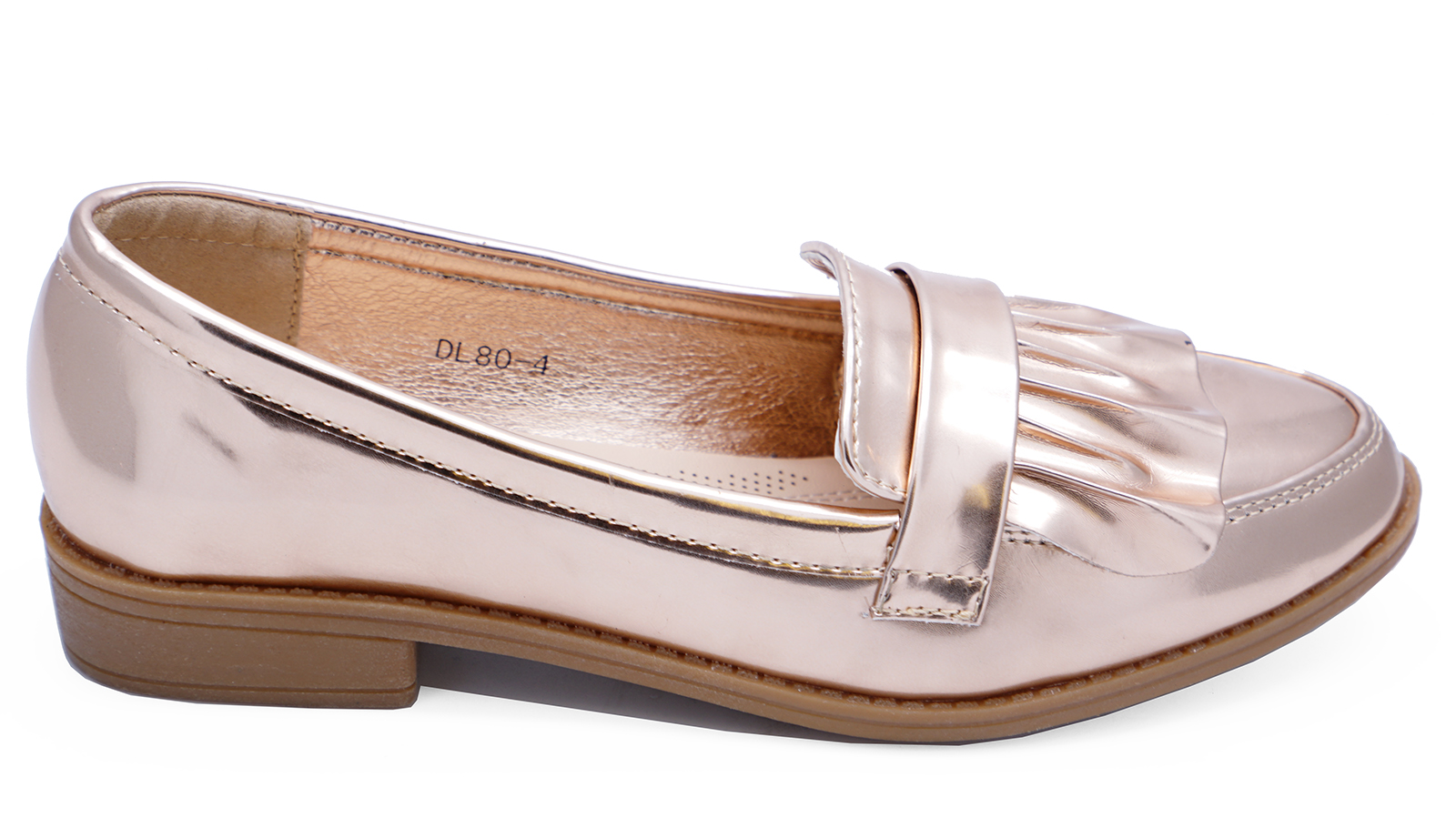 rose gold slip on loafers