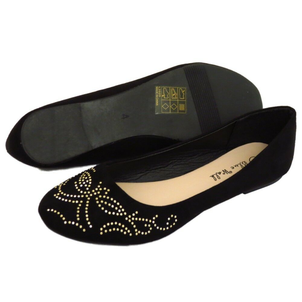 black diamante flat shoes