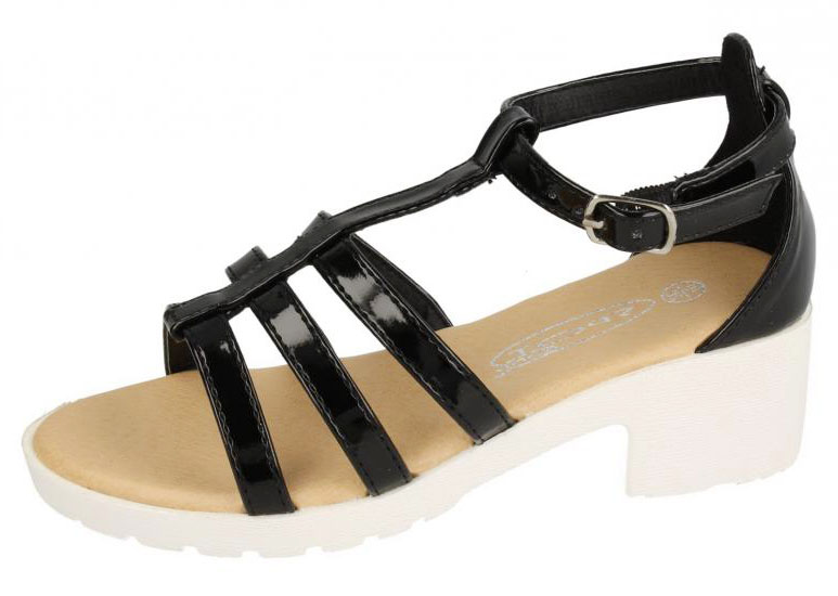 GIRLS GOLD DIAMANTE PLATFORM WEDGE CASUAL SUMMER PARTY SANDALS KIDS SIZE 10-3