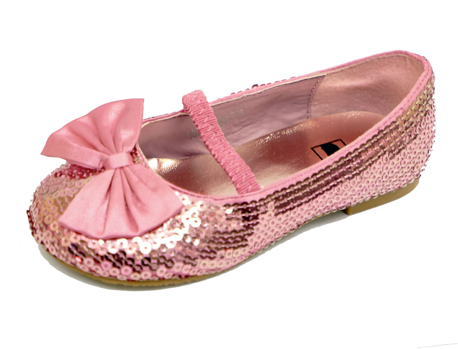 KIDS GIRLS CHILDRENS PINK SEQUIN BALLERINA PUMP DOLLY KIDS GIRLS CHILDRENS PINK SEQUIN BALLERINA PUMP DOLLY
